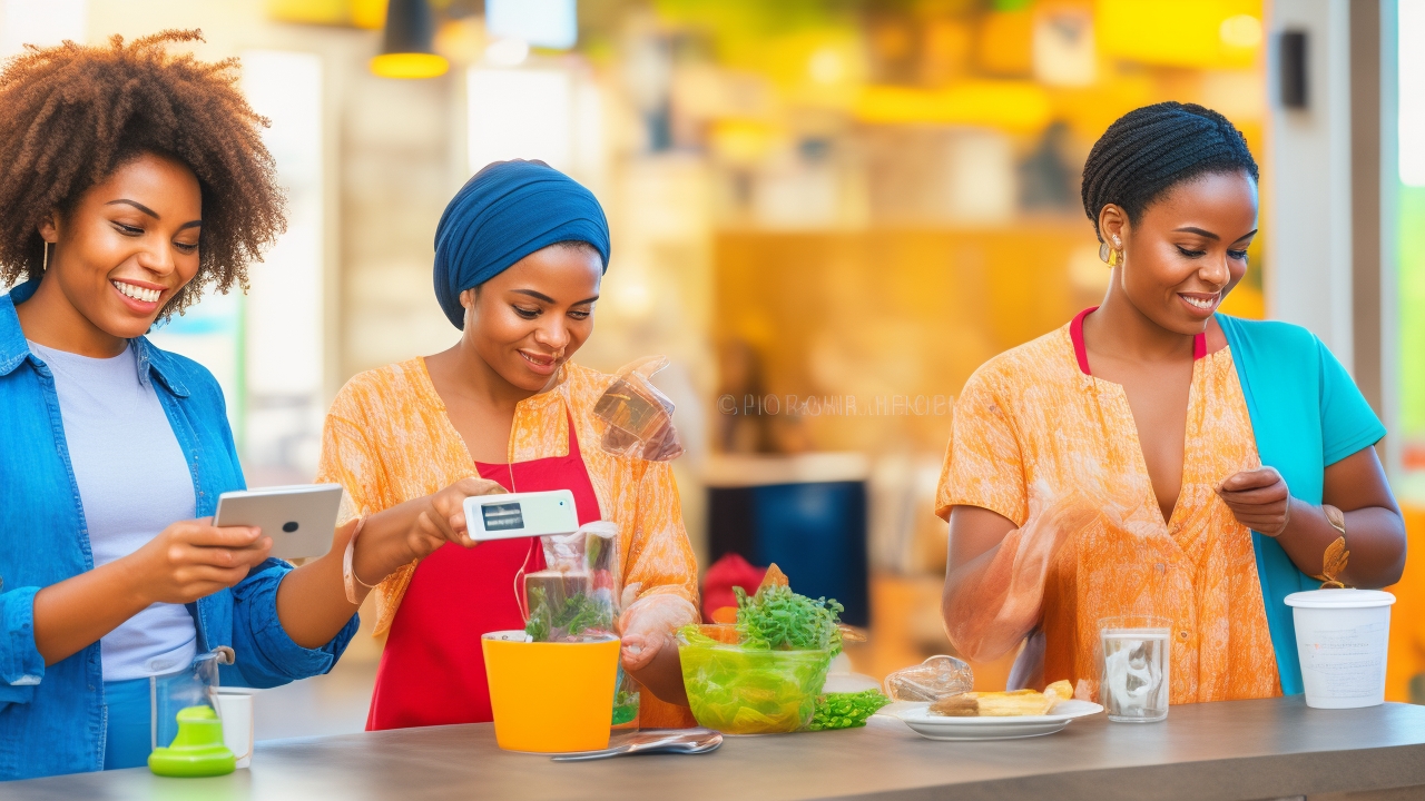 A bustling urban café scene bathed in warm, natural morning light, featuring a diverse group of real people actively engaging with NFC technology. A barista of South Asian descent confidently taps a smartphone against a customer’s contactless payment card to complete a seamless transaction, their faces lit with genuine smiles and expressions of friendly connection. Nearby, a Black female entrepreneur scans a printed QR code on a stylish product display with her digital wallet app, verifying details and making a purchase on the spot. The setting is authentically busy yet candid — customers waiting in line, casual conversations, subtle motion — avoiding any posed or staged feels. Visible are everyday business elements like coffee machines, shelves with merchandise, and branded packaging, emphasizing a genuine small business environment rather than a sterile corporate office or conference room. The image captures clear, focused interactions with NFC-enabled devices and digital wallets, highlighting real, active technology use in contemporary commerce, without any artificial lighting or stock photo clichés.